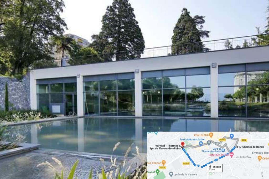 T3 Duplex Thonon Centre - Parking - Gare - Thermes Exterior photo