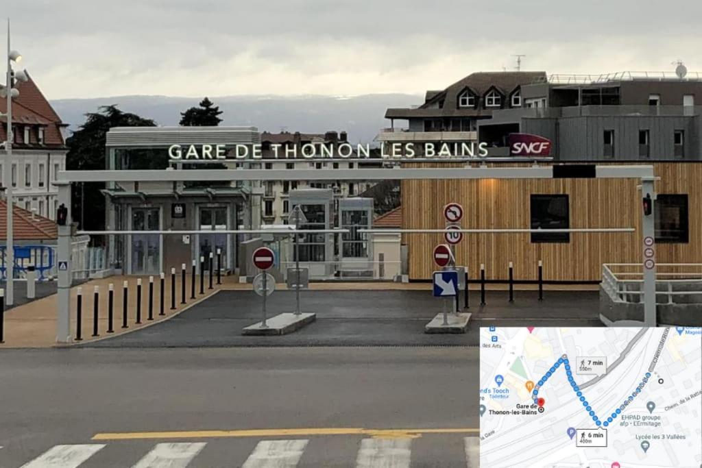 T3 Duplex Thonon Centre - Parking - Gare - Thermes Exterior photo